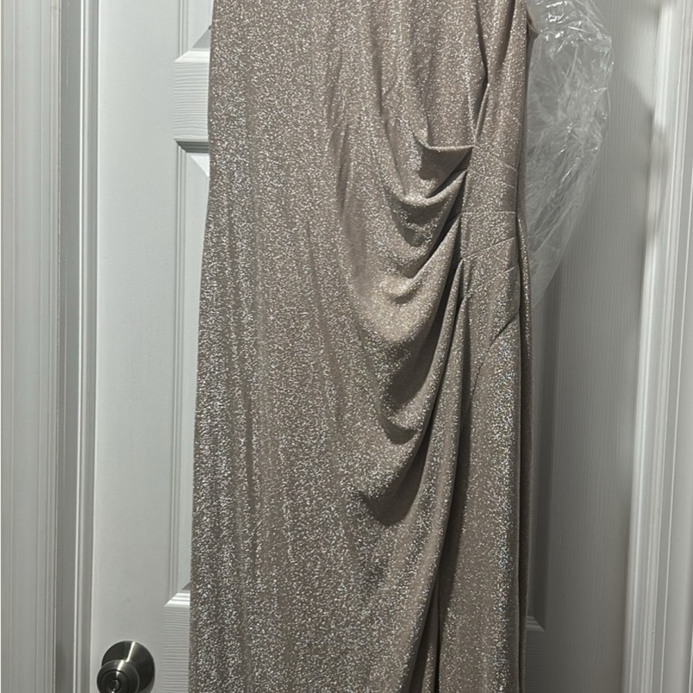 Adrianna Papell Shimmering Silver Dress